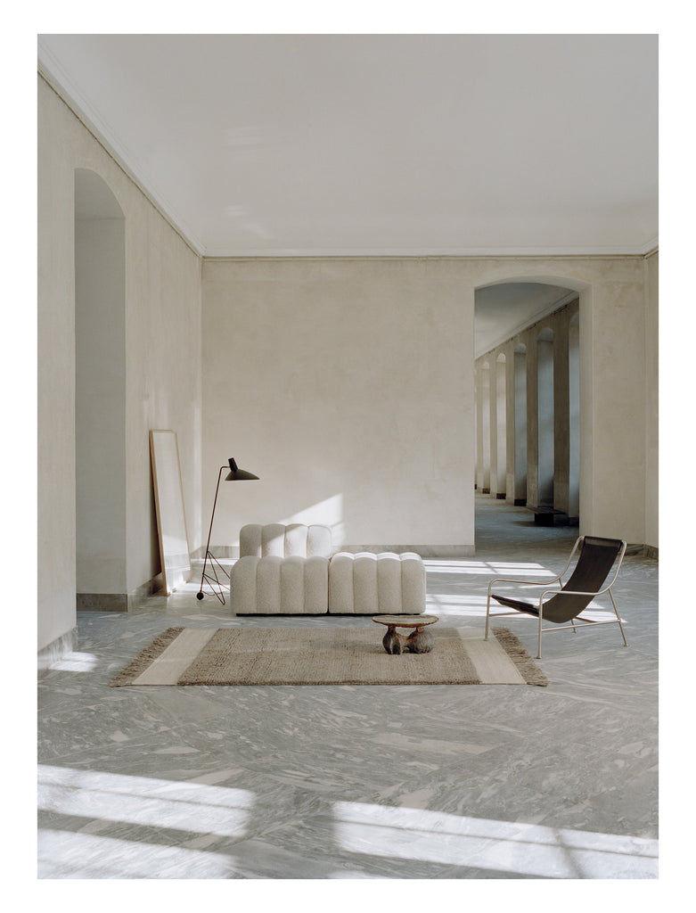Humble Act Stone hand-knotted rug – styled in a living room | Linie Design at Bois Blanc Home, Limassol, Cyprus