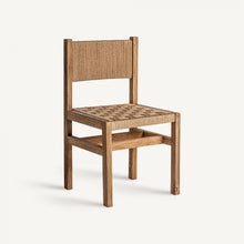 Carica l&#39;immagine nel visualizzatore di Gallery, Teak wood chair with hemp