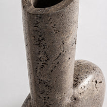 Load image into Gallery viewer, Dark travertine vase
