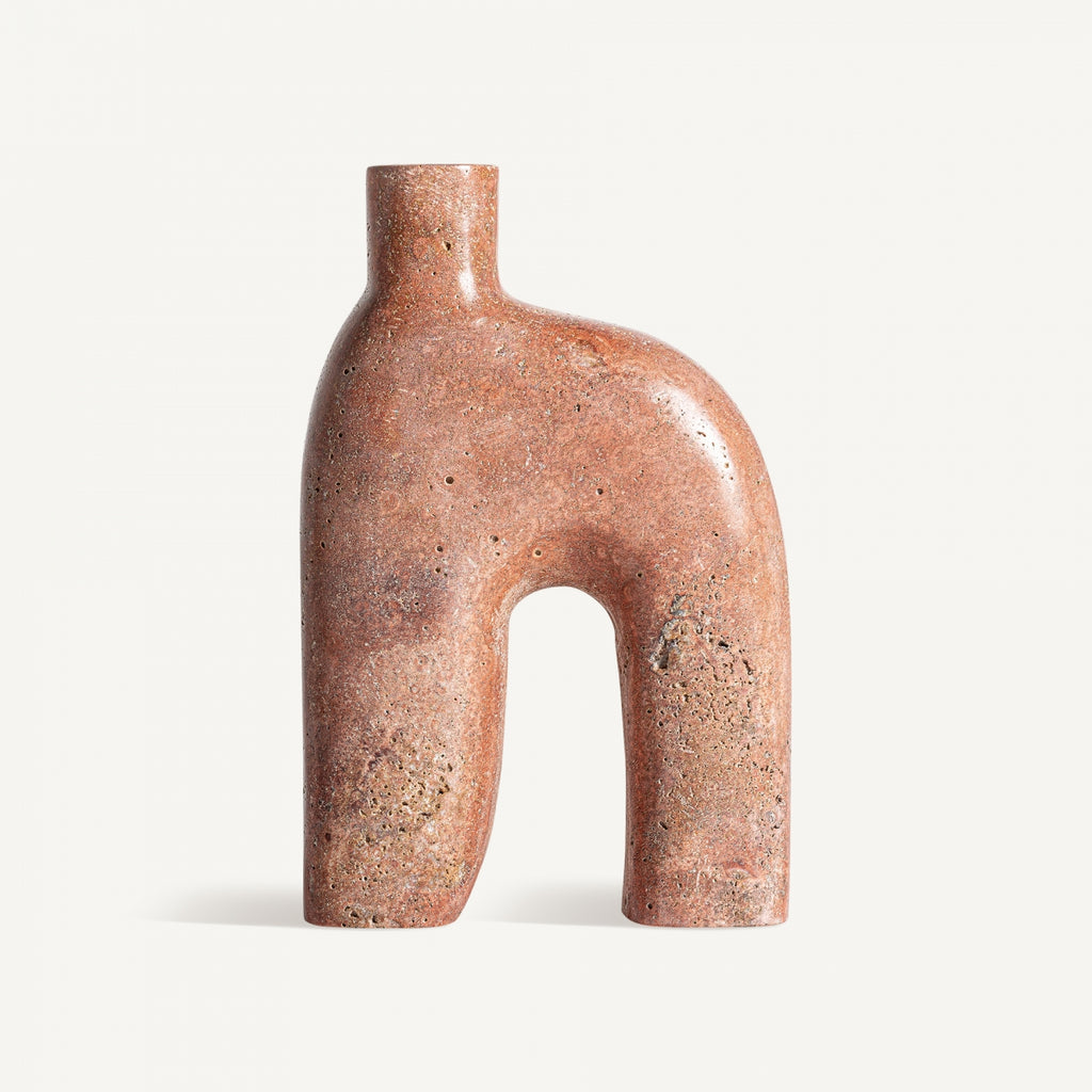 Pink Travertine Vase