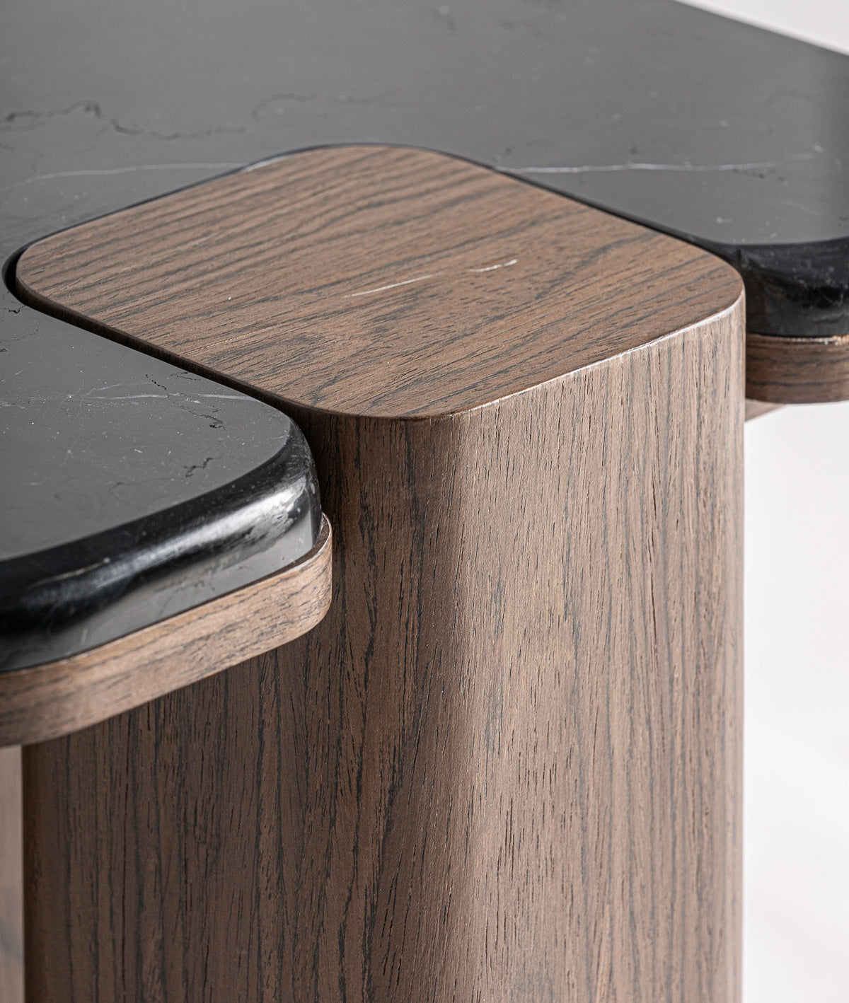 Dark marble/wood side table
