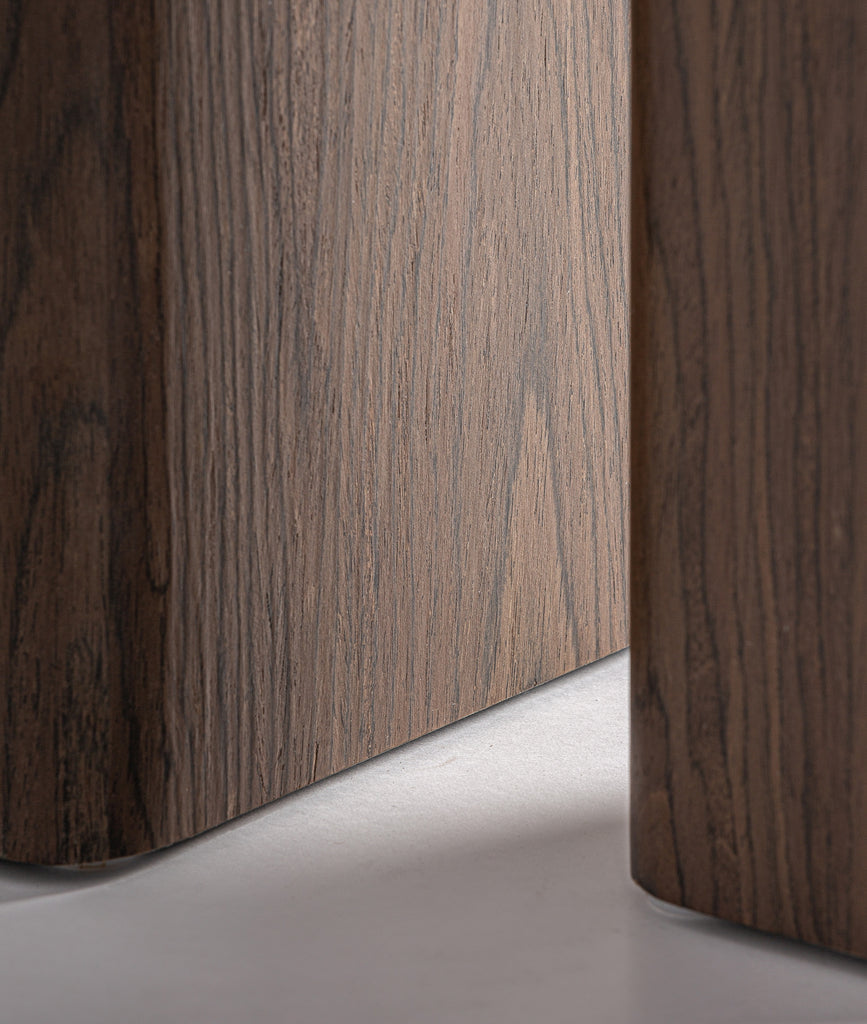 Dark marble/wood side table