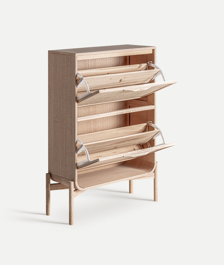 Ash wood Shoe Cabinet