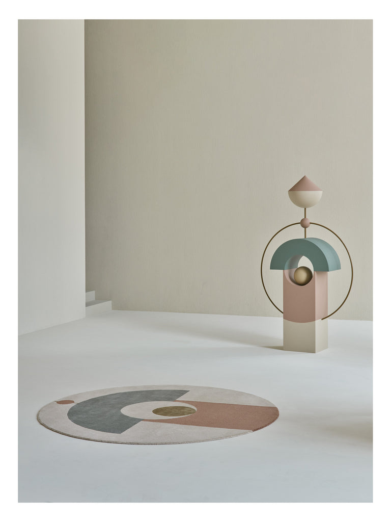 Eternal Orb Combi hand-knotted rug – styled in a living room | Linie Design at Bois Blanc Home, Limassol, Cyprus