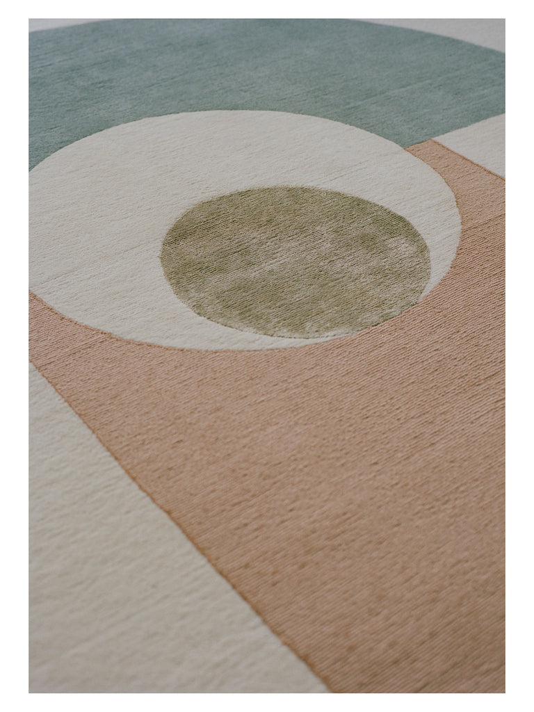 Eternal Orb Combi hand-knotted rug – close-up of the texture | Linie Design at Bois Blanc Home, Limassol, Cyprus