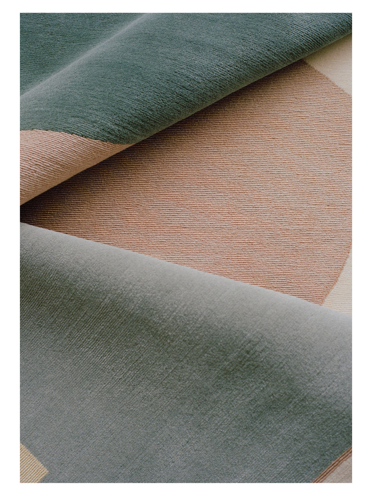 Diffused Aura Combi hand-knotted rug – close-up of the texture | Linie Design at Bois Blanc Home, Limassol, Cyprus