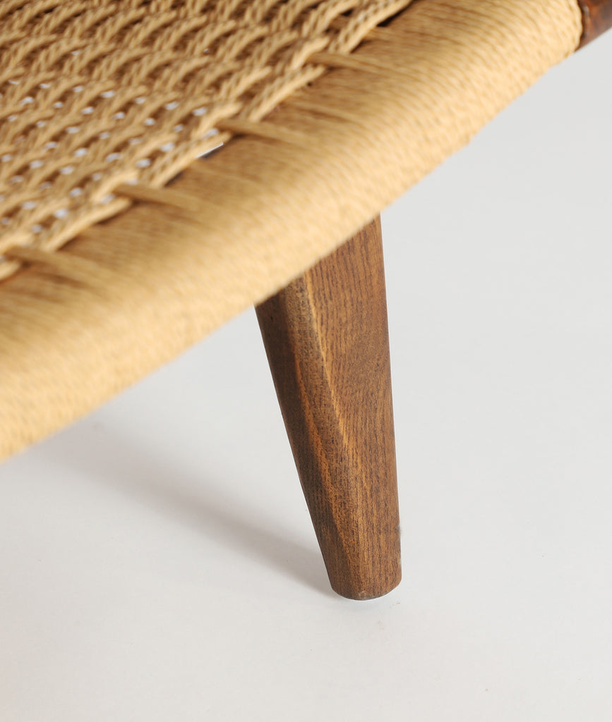 Brown Elm Wood and Rope Armchair