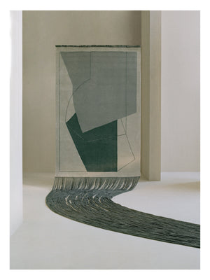 Lucid Shadow Custom Moss hand-knotted rug – styled in a living room | Linie Design at Bois Blanc Home, Limassol, Cyprus