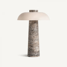 Load image into Gallery viewer, Table Lamp Silver Travertine