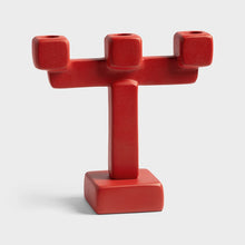 Load image into Gallery viewer, Candle holder chunk large red