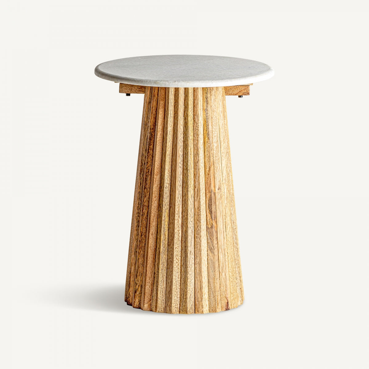 BAR TABLE PLISSÉ WOOD NATURAL