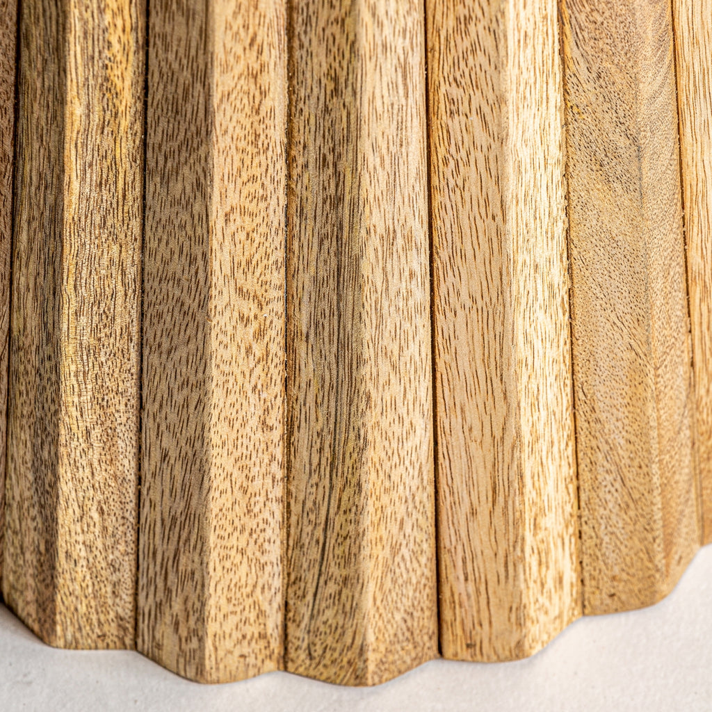 BAR TABLE PLISSÉ WOOD NATURAL