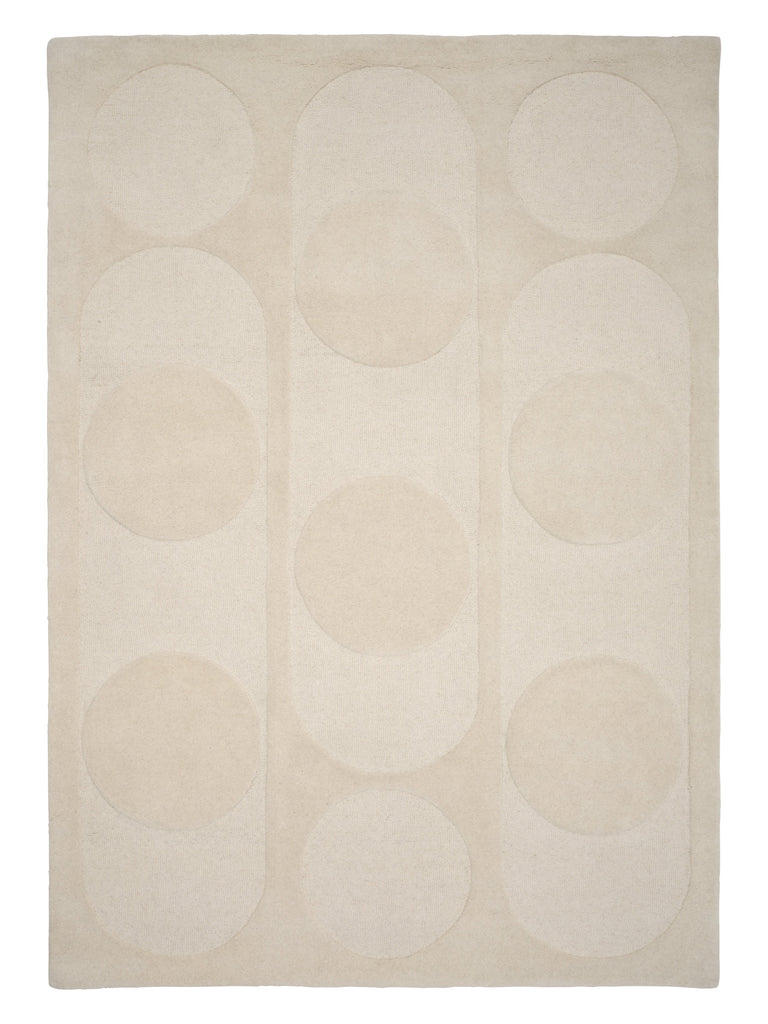 Orb Alliance White hand-tufted rug – product photo | Linie Design at Bois Blanc Home, Limassol, Cyprus