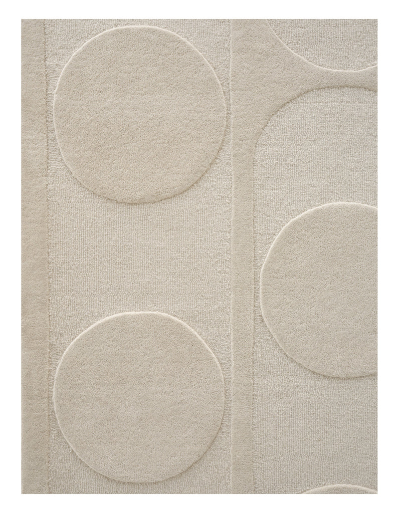 Orb Alliance White hand-tufted rug – close-up of the texture | Linie Design at Bois Blanc Home, Limassol, Cyprus
