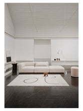 Charger l'image dans la galerie, Astral Spiral Black hand-knotted rug – styled in a living room | Linie Design at Bois Blanc Home, Limassol, Cyprus