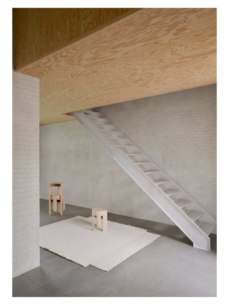 Silent Path Ivory hand-woven rug – styled in a living room | Linie Design at Bois Blanc Home, Limassol, Cyprus