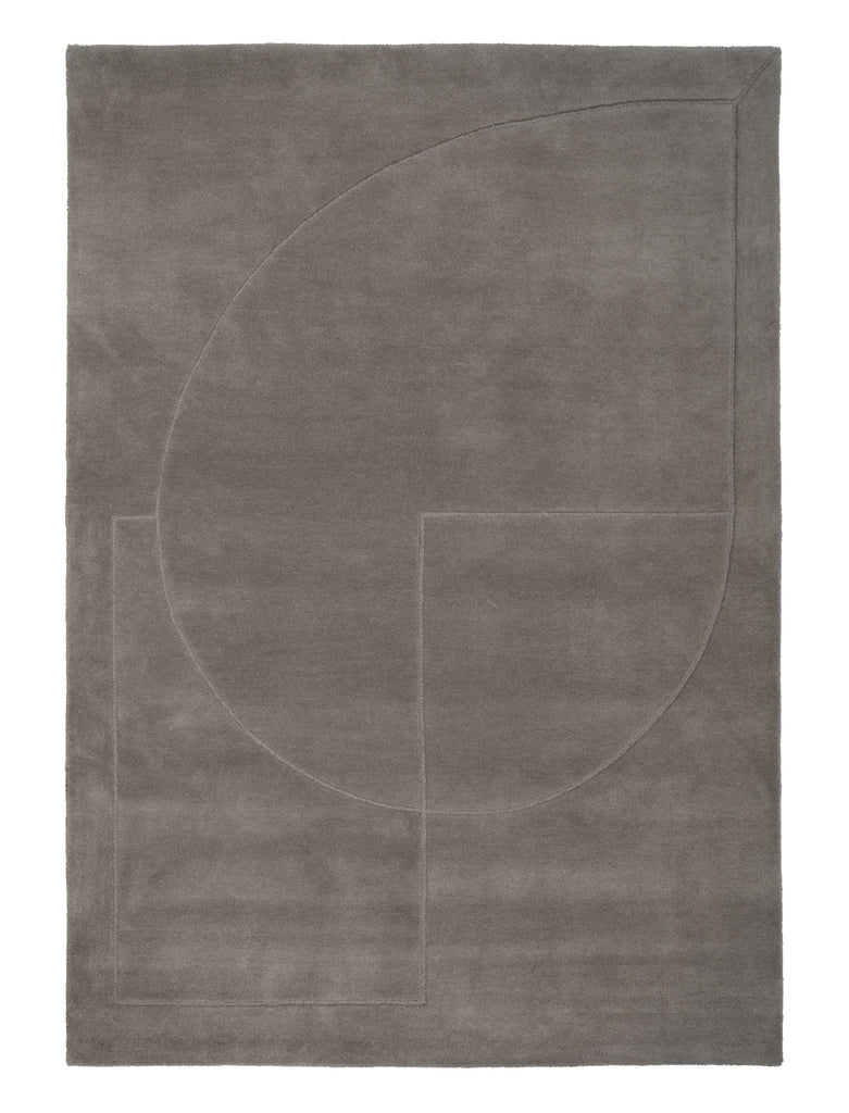 Lineal Poem Grey hand-tufted rug – product photo | Linie Design at Bois Blanc Home, Limassol, Cyprus