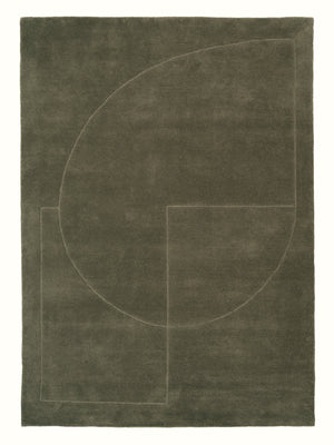 Lineal Poem Moss hand-tufted rug – product photo | Linie Design at Bois Blanc Home, Limassol, Cyprus