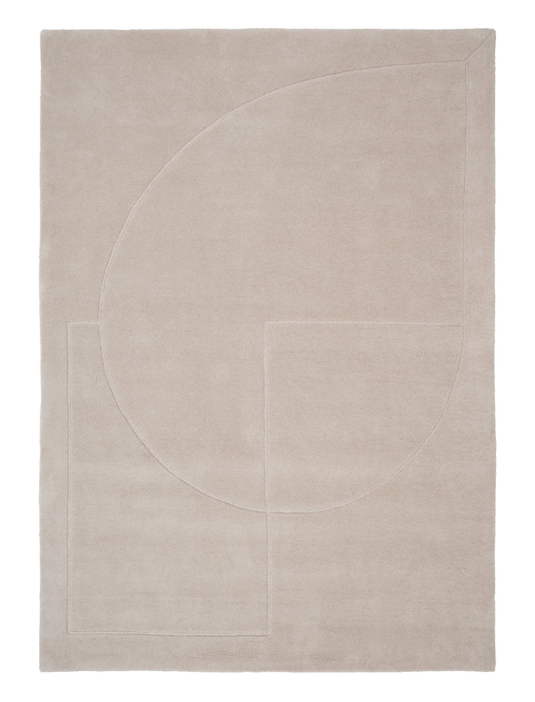Lineal Poem Beige hand-tufted rug – product photo | Linie Design at Bois Blanc Home, Limassol, Cyprus