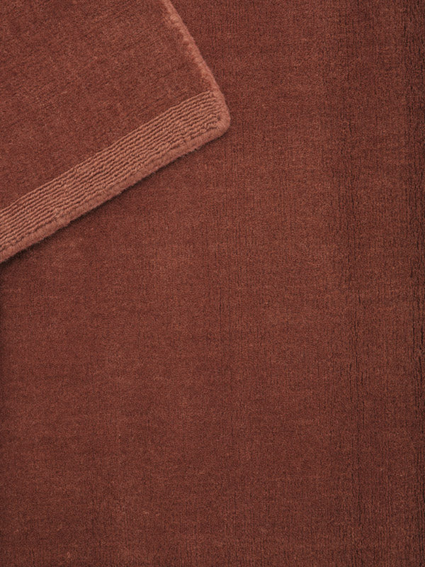 Halo Cloud Terracotta loom-knotted rug – close-up of the texture | Linie Design at Bois Blanc Home, Limassol, Cyprus