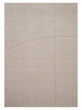 Load image into Gallery viewer, Geometric Maze Beige loom-knotted rug – close-up of the texture | Linie Design at Bois Blanc Home, Limassol, Cyprus