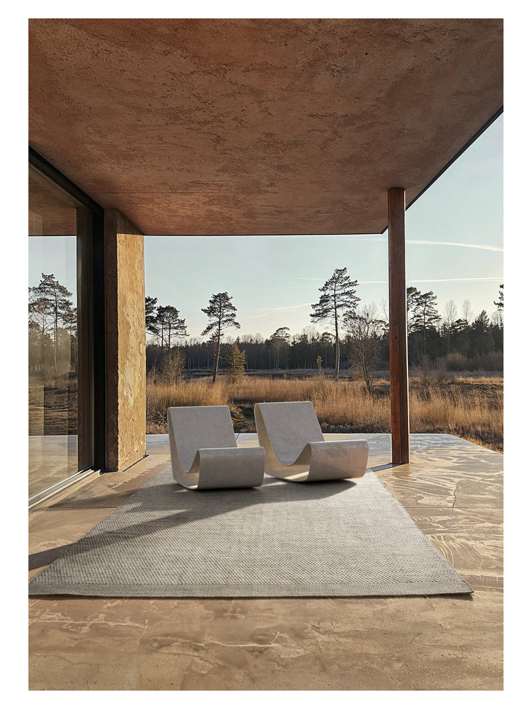Adonic Mist Steel hand-woven rug | Linie Design at Bois Blanc Home, Limassol, Cyprus