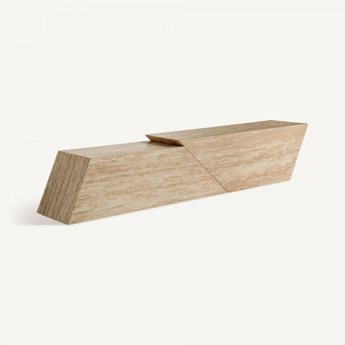 Travertine TV stand