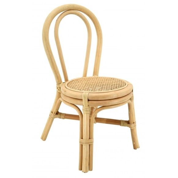 Child's chair in natural rattan and cane