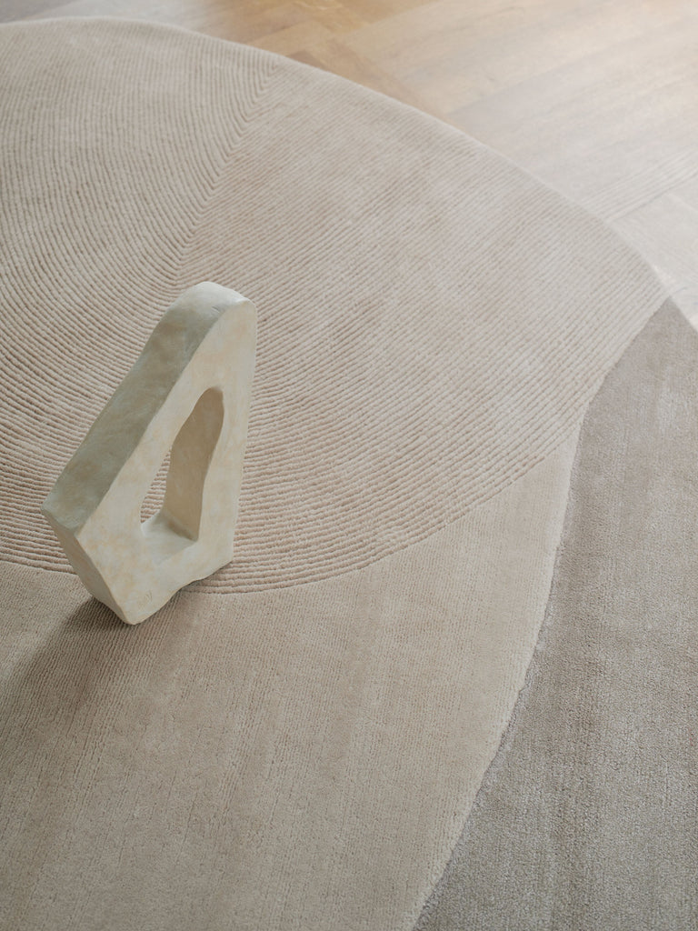 Optical Web Camel hand-knotted rug – detail 7 | Linie Design at Bois Blanc Home, Limassol, Cyprus