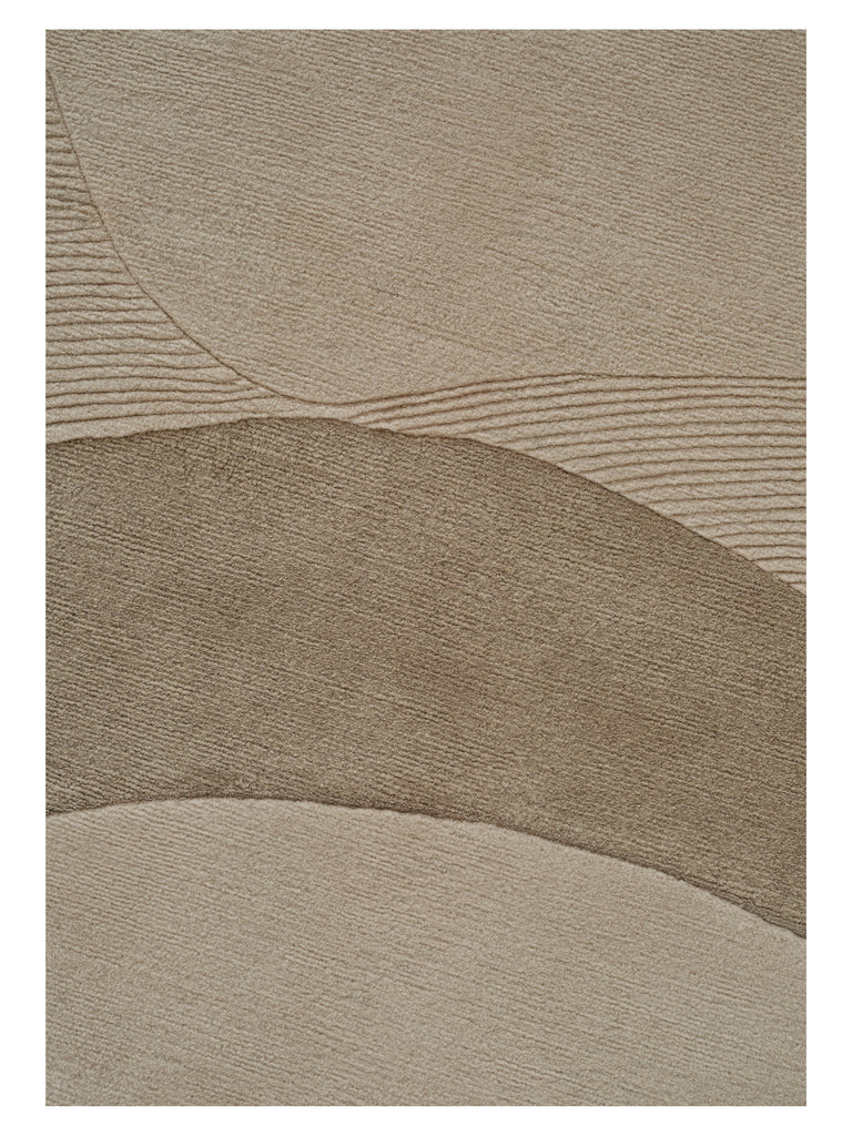 Optical Web Camel hand-knotted rug – close-up of the texture | Linie Design at Bois Blanc Home, Limassol, Cyprus