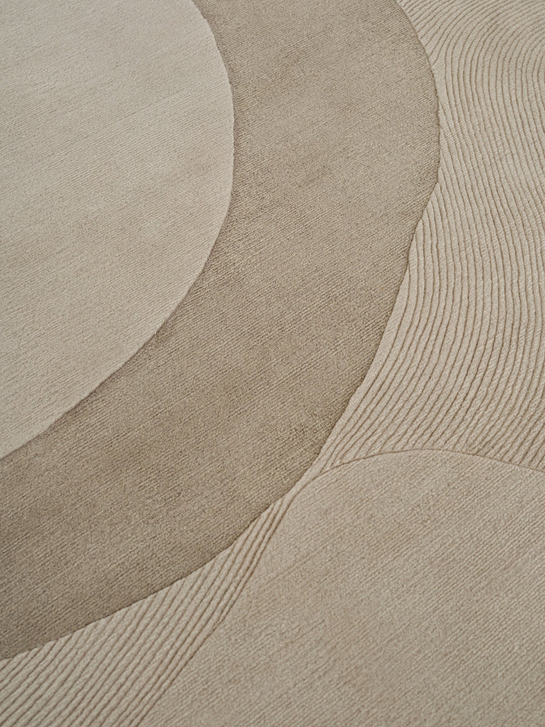 Optical Web Camel hand-knotted rug – detail 9 | Linie Design at Bois Blanc Home, Limassol, Cyprus