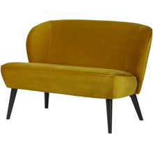 Load image into Gallery viewer, SARA SMALL SOFA VELVET OCHRE