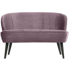 Load image into Gallery viewer, SARA SMALL SOFA VELVET WARM LILAC