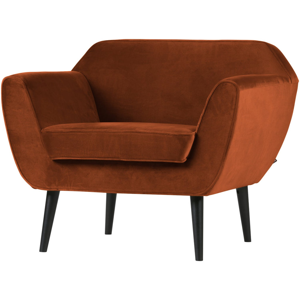 ROCCO ARMCHAIR VELVET RUST BROWN
