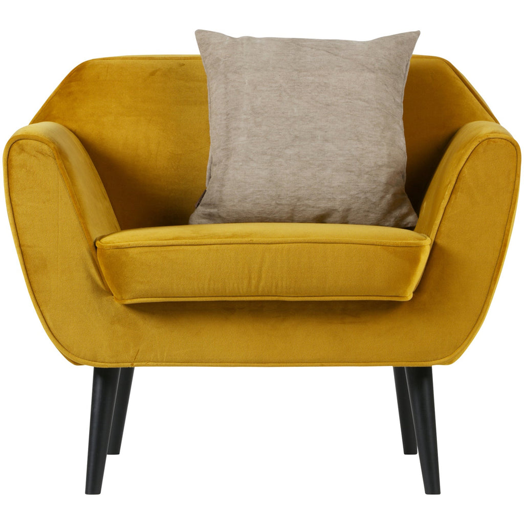 ROCCO ARMCHAIR VELVET OCHRE YELLOW