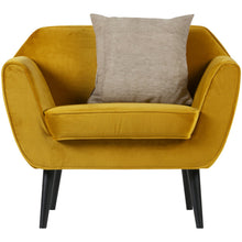 Laden Sie das Bild in den Galerie-Viewer, ROCCO ARMCHAIR VELVET OCHRE YELLOW