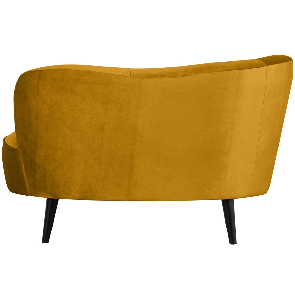 SARA LOUNGE ARMCHAIR LEFT VELVET OCHRE