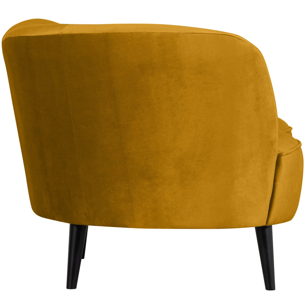 SARA LOUNGE ARMCHAIR LEFT VELVET OCHRE
