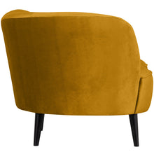 Laden Sie das Bild in den Galerie-Viewer, SARA LOUNGE ARMCHAIR LEFT VELVET OCHRE