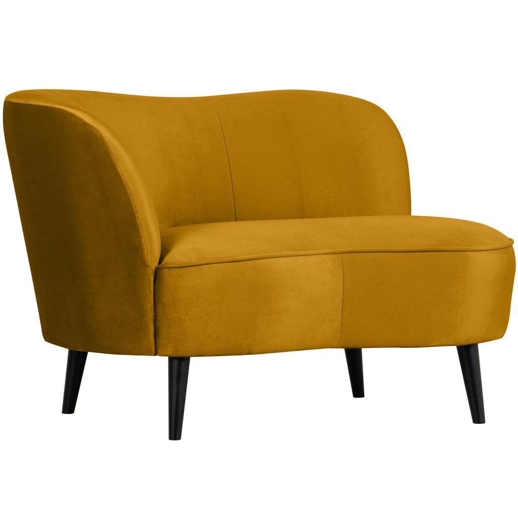 SARA LOUNGE ARMCHAIR LEFT VELVET OCHRE