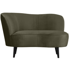 Laden Sie das Bild in den Galerie-Viewer, SARA LOUNGE ARMCHAIR LEFT VELVET WARM GREEN