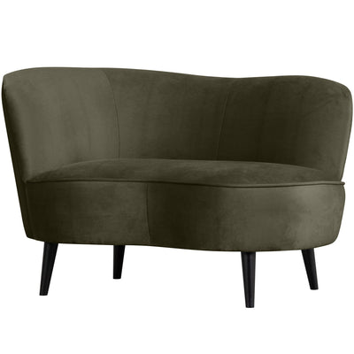 SARA LOUNGE ARMCHAIR LEFT VELVET WARM GREEN