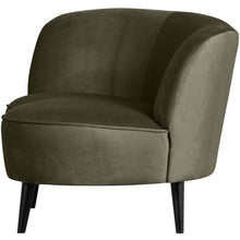 Laden Sie das Bild in den Galerie-Viewer, SARA LOUNGE ARMCHAIR LEFT VELVET WARM GREEN