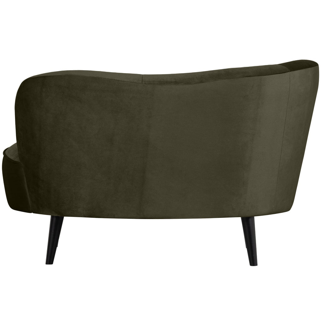 SARA LOUNGE ARMCHAIR LEFT VELVET WARM GREEN