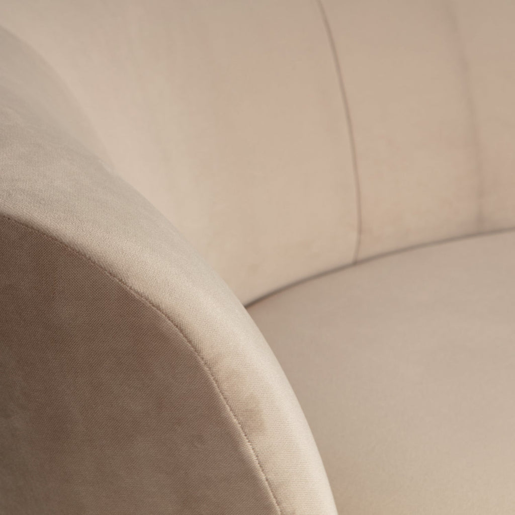 SARA LOUNGE ARMCHAIR LEFT VELVET KHAKI