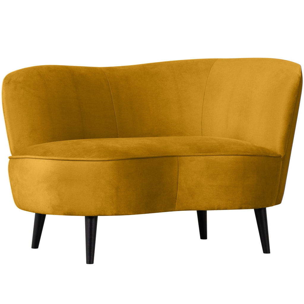 SARA LOUNGE ARMCHAIR RIGHT VELVET OCHRE