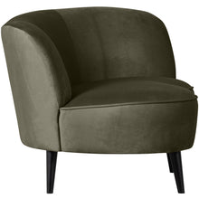 Laden Sie das Bild in den Galerie-Viewer, SARA LOUNGE ARMCHAIR RIGHT VELVET WARM GREEN