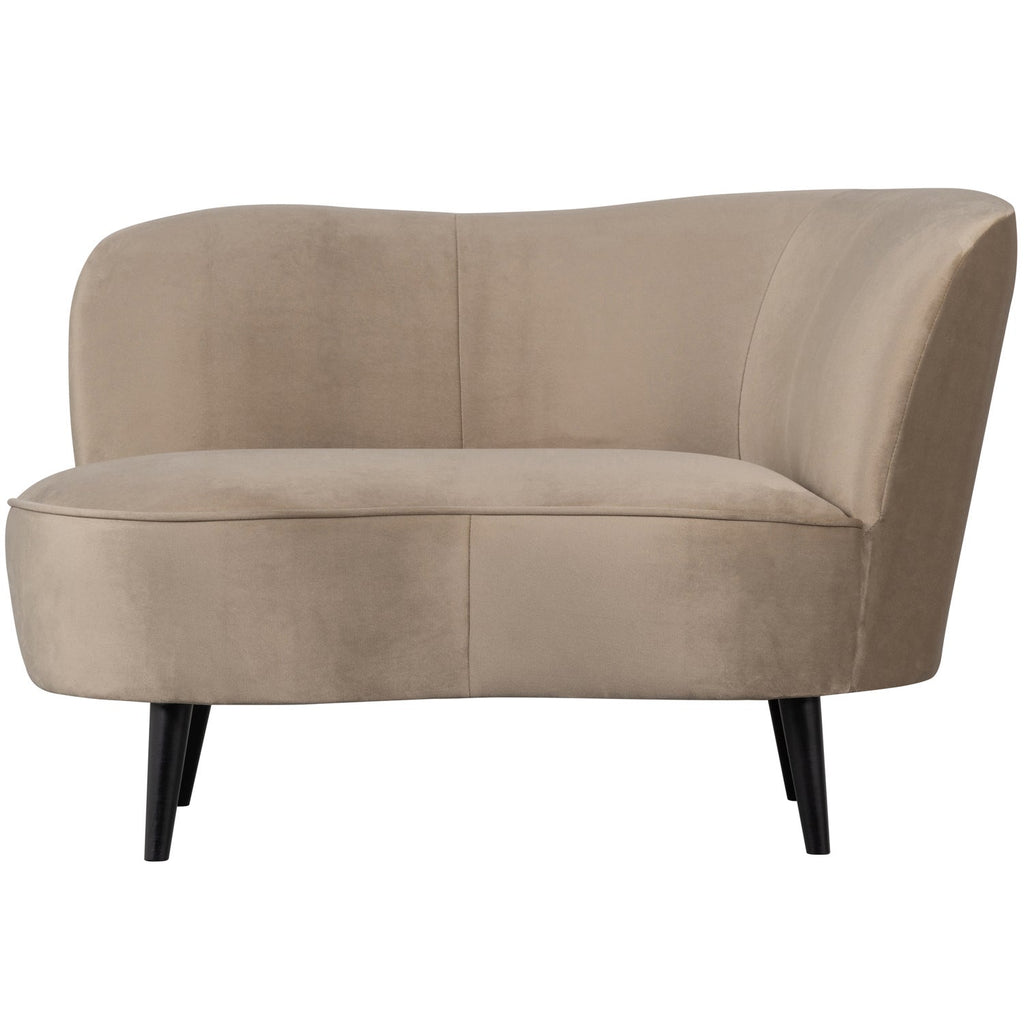 SARA LOUNGE ARMCHAIR RIGHT VELVET KHAKI