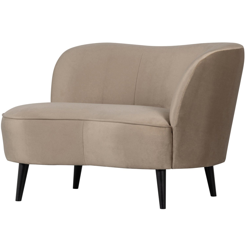 SARA LOUNGE ARMCHAIR RIGHT VELVET KHAKI
