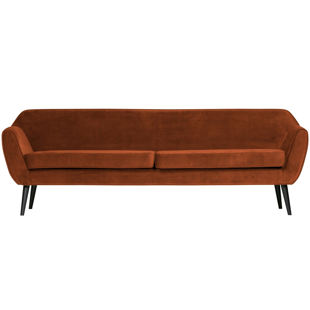 ROCCO XL SOFA 230 CM VELVET RUST BROWN